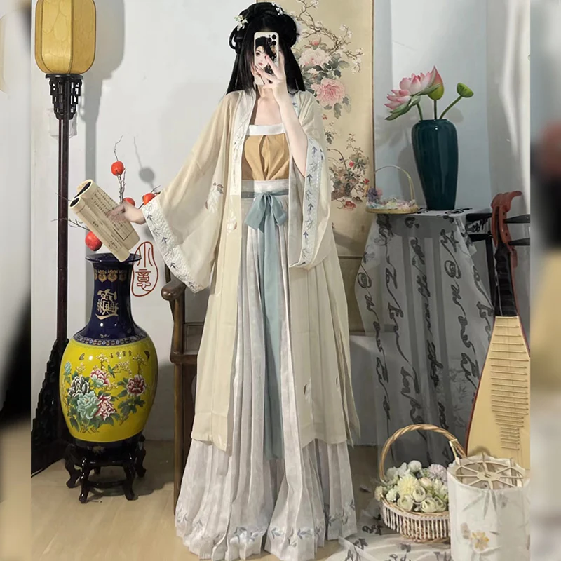 Tenue traditionnelle chinoise de la dynastie des chansons pour femmes, Hanfu, robe de danse orientale, Costume d'halloween