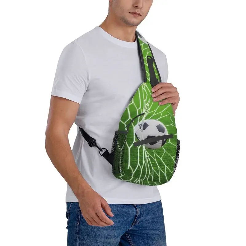 Bolsos de fútbol personalizados para hombre, bandolera de hombro para deporte, mochila de pecho, mochila de viaje, senderismo, mochila de día