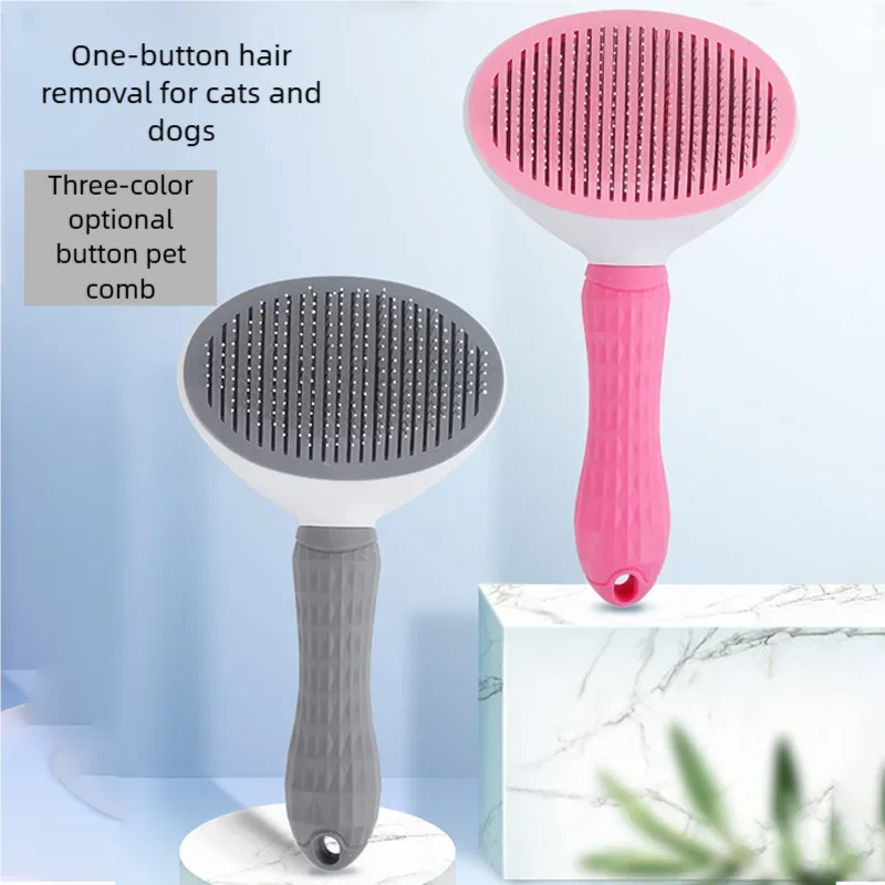 فرشاة إزالة شعر الكلاب، مشط للعناية بشعر القطط والكلاب للشعر الطويل، فرشاة تنظيف الشعر للحيوانات الأليفة، مستلزمات الكلاب