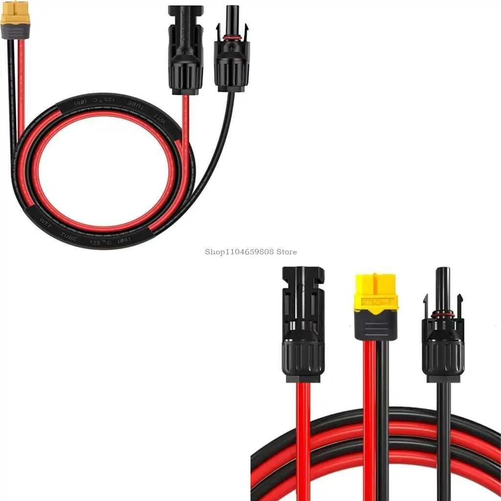 Heavy Duty 12AWG Solar Connectors to XT60 Extension Cable for Stable Connection