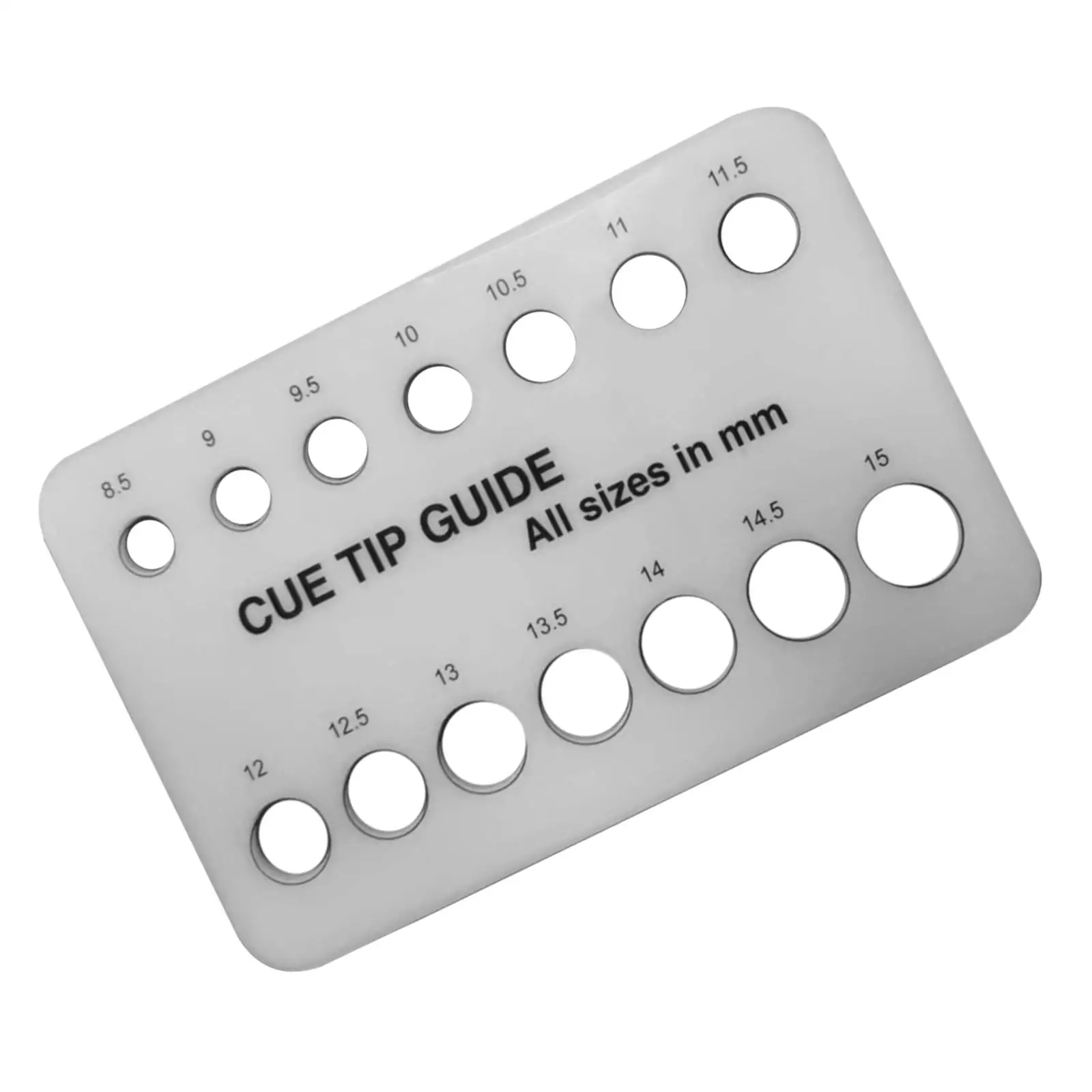 

Калибр наконечника кия Компактный профессиональный аксессуар для бильярда Портативный легкий измеритель размера наконечника кия от 8,5 мм до 15 мм