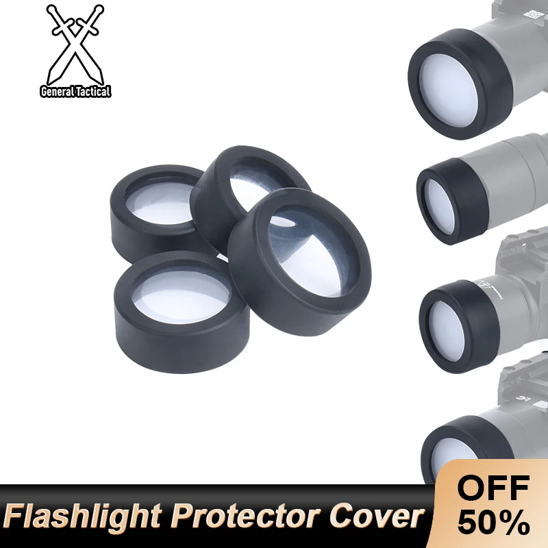 WADSN Tactical M300 M600 X300 X400V Hunting light LED Flashlight Protector Cover Custom Lens Guard 25.4MM 28MM 30MM 26mm