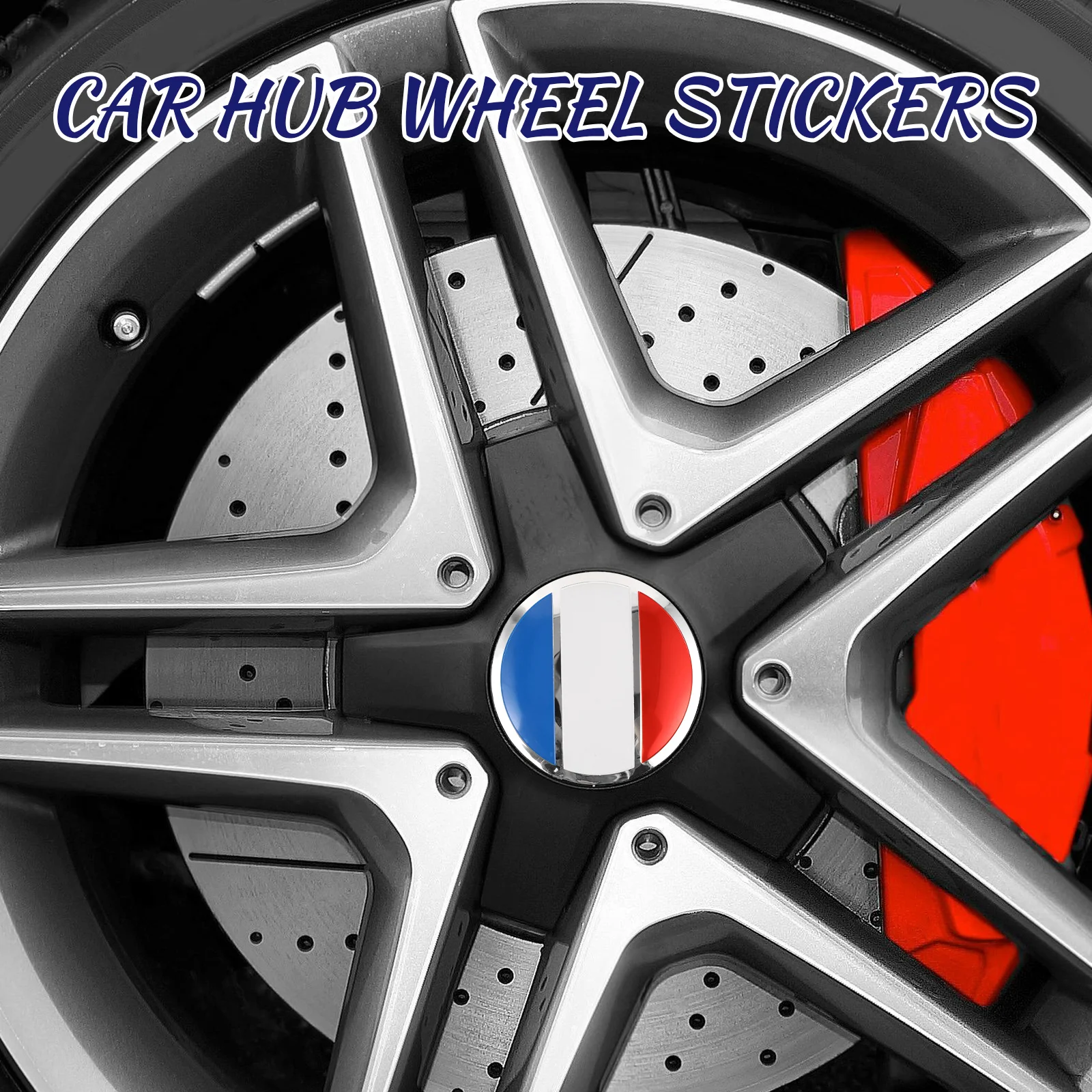 

Sturdy Car Stickers Durable Wheel Decals Decorative For Vehicle Center Easy Installation Classic