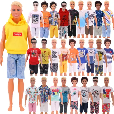 Handmade Ken Doll Clothes T-shirt + Shorts For Babi Dress Accessories Fashion Daily Clothing Gils Toys Birthday Gift