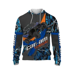 2023 Autumn/Winter 3D Printing BRP Can am Off road Challenge Enthusiast Zipper Pullover Outdoor Rally Adventure Clothing