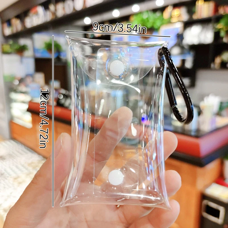 Small Transparent Coin Purse PVC Clear Mini Female Purses Women Kids Girls Key Lipstick Earphone Coin Storage Bags Wallet Pouch