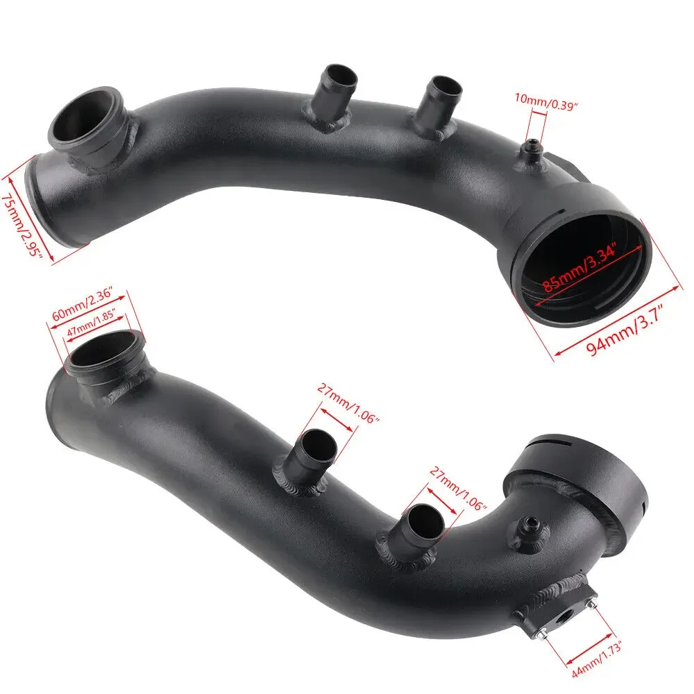 Racing Car Air Intake Turbo Charge Pipe Car Engine Parts Replacement for BMW E82 E88 E90 E91 E92 E93 135i 335i 335i Black