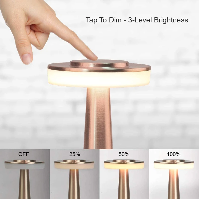 Touch Bar Desk Lamp USB Soft Light Night Lamp Wireless Portable Table Lamp LED European Atmosphere Lamp for Bar/Restaurant Decor
