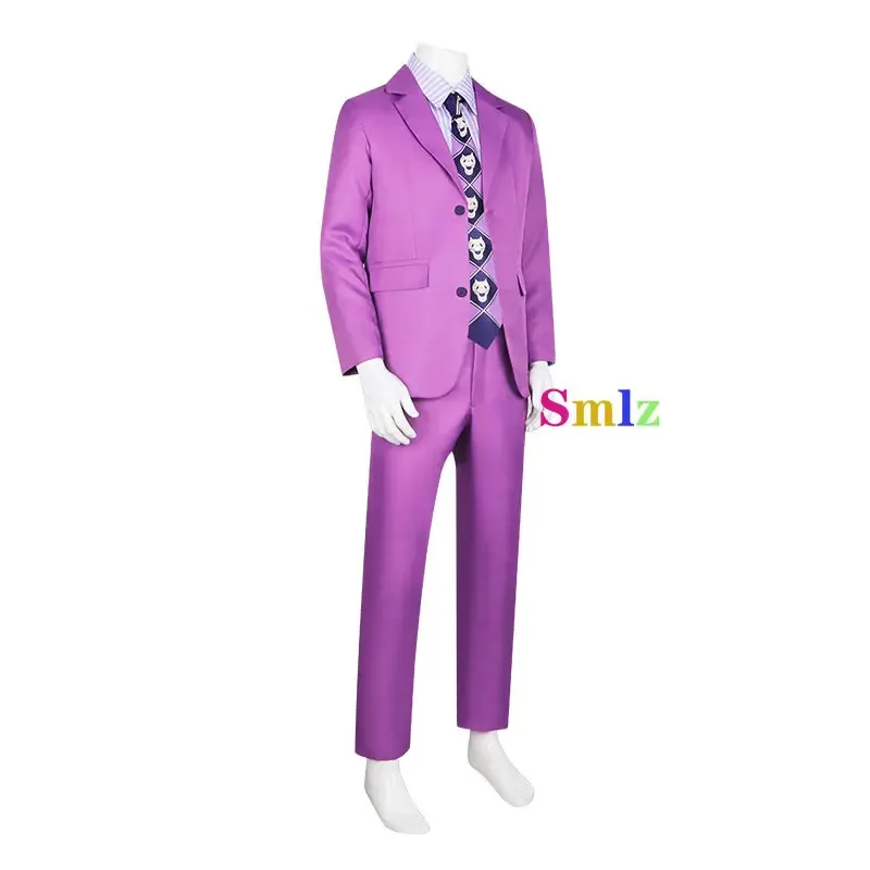 

❤❤2025 Anime JoJo Adventure Yoshikage Kira Purple Suit Cosplay Uniform Costume Wig Outfits New ★☆