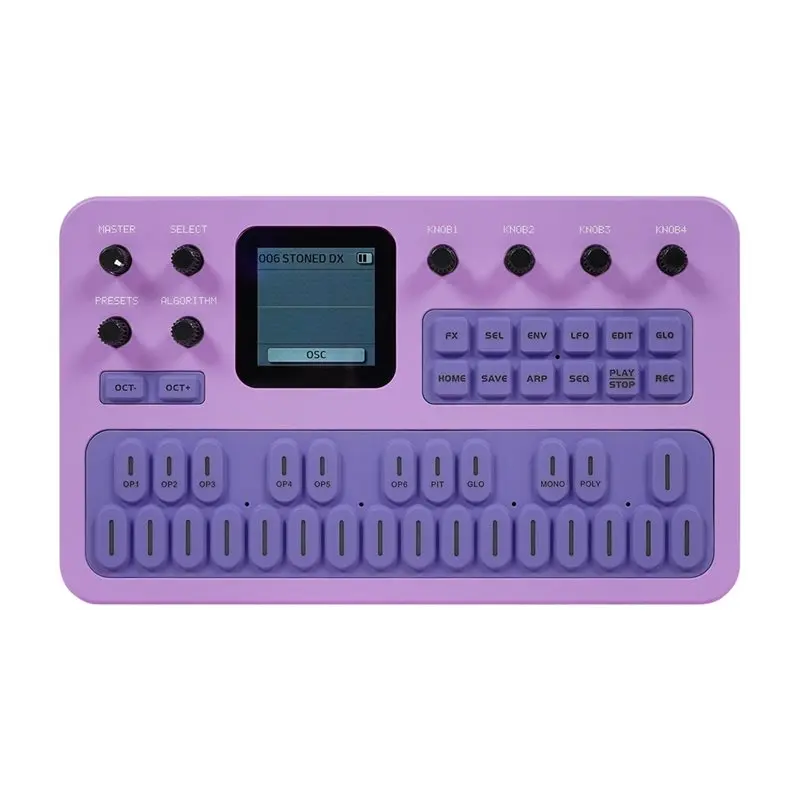 Voltvibe-FM-1 Portable FM Synthesizer 6-Operator 32-Algorithm 128 Presets Built-In Speaker With MIDI Keyboard B