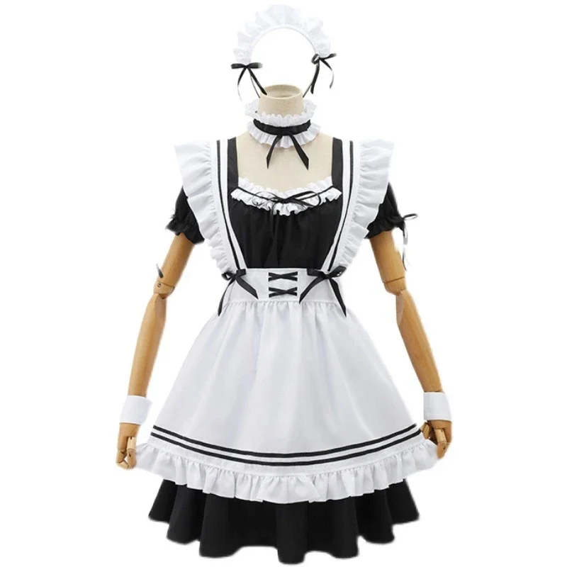 2021 schwarz Nette Lolita Maid Kostüme Mädchen Frauen Schöne Maid Cosplay Uniform Animation Zeigen Japanische Outfit Kleid Kleidung