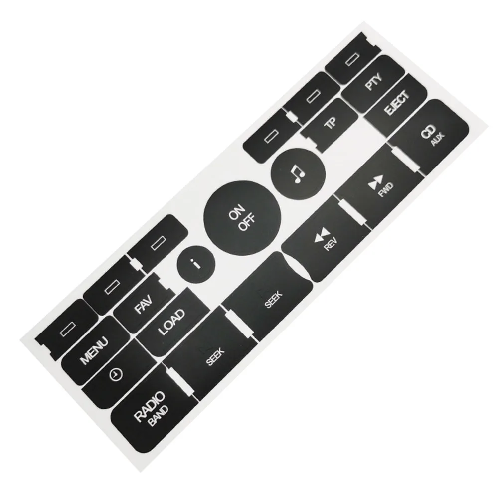 1PCS Button Repair Decal Sticker Replacement For Saab 9-3 9-5 2007-09 STEREO Radio Button Repair Decals Stickers Car Accessories
