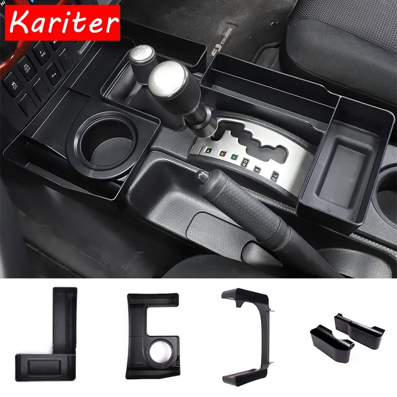 

For Toyota FJ Cruiser 2007-2021 ABS Black Car Center Console Gear Side Storage Box Phone Box Car Interior Accessories LHD