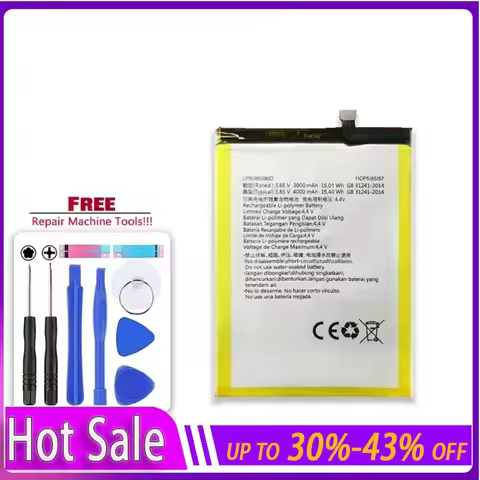 New LPN385390D Replacement Battery for Hisense A5 A5C FaceNote F1 HLTE202N Mobile Phone Batteries Warranty + Track Code