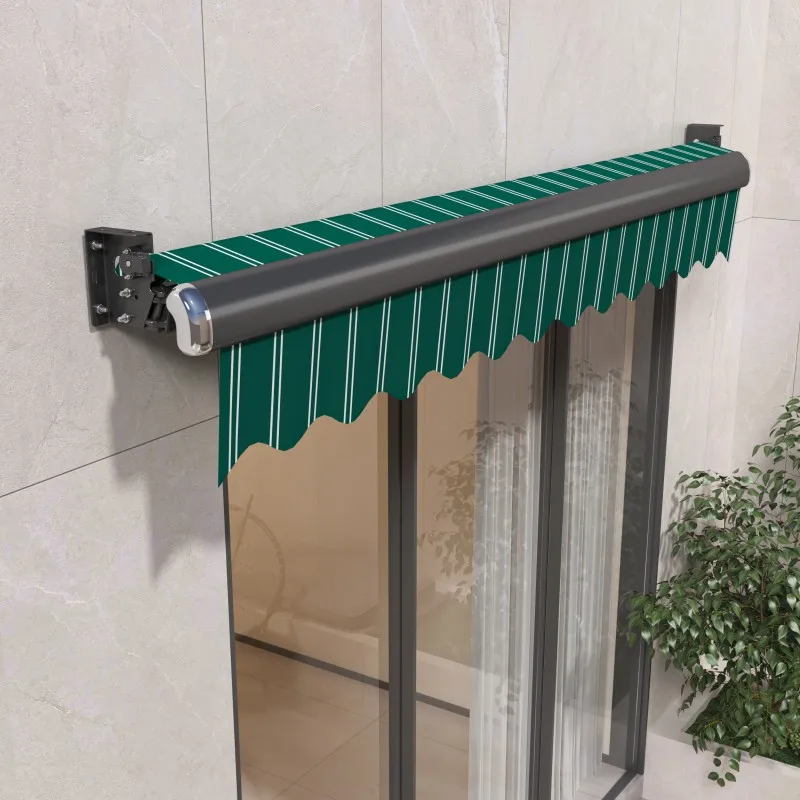 For Aluminum alloy telescopic hand-cranked electric awning outdoor yard shop balcony intelligent remote control sunshade canopy
