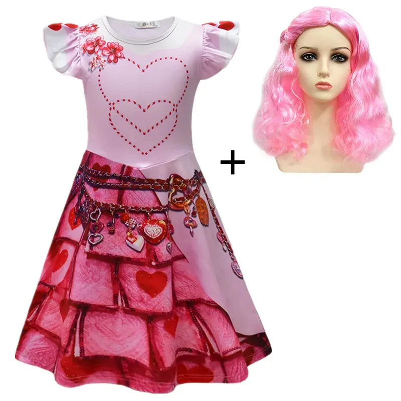 New ★ Halloween The Rise of D-Descendants 4 red Bridget Girls Cosplay Costume Child Disguise Party F★ 2025 qi☆