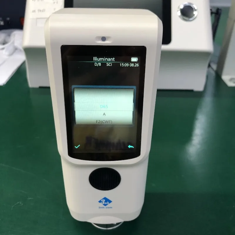 3nh Ts7010 مقياس الطيف الضوئي الرقمي تحليل الألوان لأداة قياس الألوان لاختبار الورق والبلاستيك