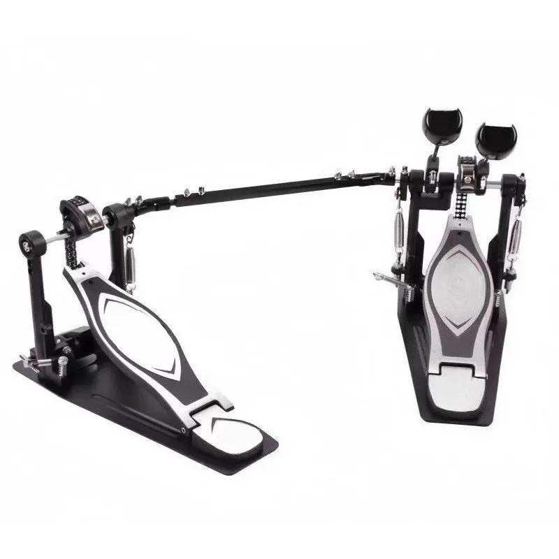Dual Chain Drive Double Kick Pedal Convertible Cam System Stable Linkage Bass Drum Beater For Speed Blast Beat Performance