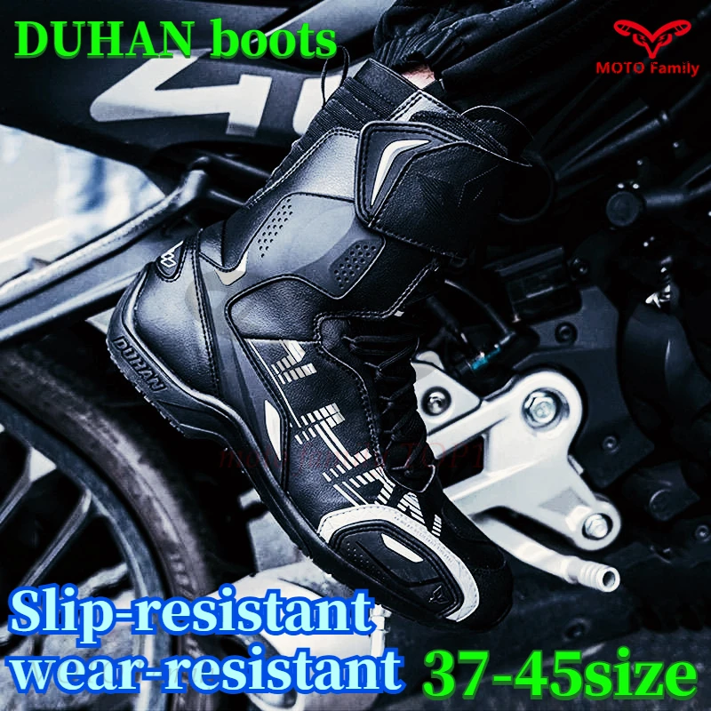 

Motorcycle riding boots pull boots anti-drop wear-resistant knights road street running racing shoes men women cycling shoes