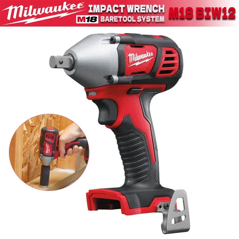 

MILWAUKEE M18 BIW12/2659 Impact Wrench M18 Compact 1/2" Cordless 240NM 4-Pole Motor Electric Wrench 18V Lithium Power Tools