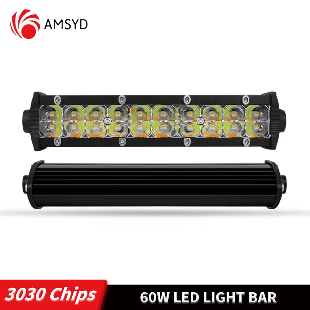 3030 Chip LED Light Bar DC 9-50V Off Road Led Light Bar Spot Light 60W five mode Work Light For Hummer Car SUV Car Accessory