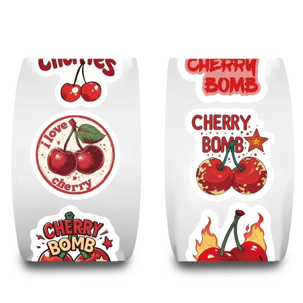 500 قطعة من ملصقات لفة الكرز الفاكهة للأمتعة والهاتف القديم والقهوة مخصصة للدراجات النارية والمناظر الطبيعية الإبداعية والكمبيوتر المحمول للبالغين #2