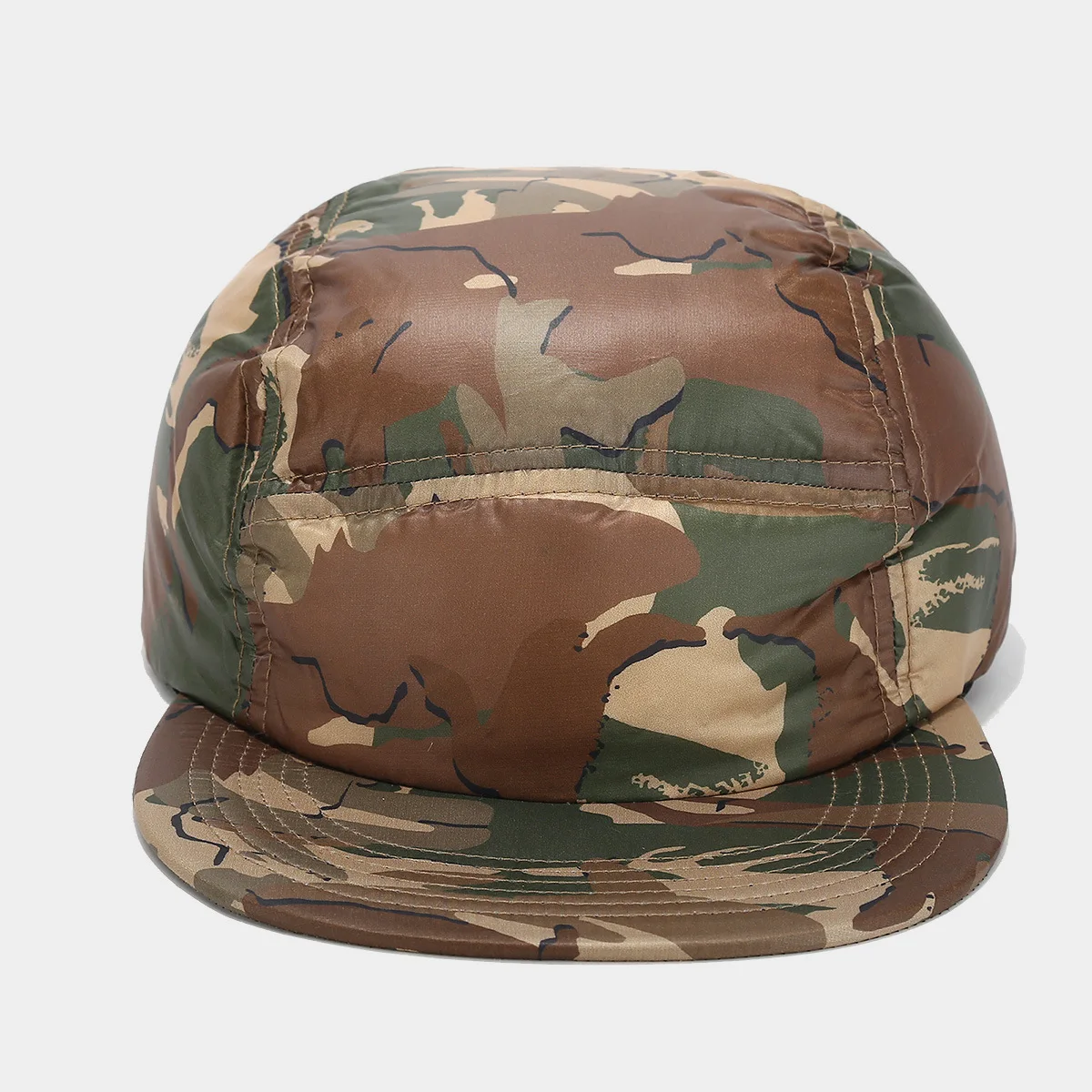Japanese Retro Thickened Down Camouflage Flat-brimmed Baseball Cap for Women Men Autumn Winter Outdoor Warm Hip-hop Tooling Cap