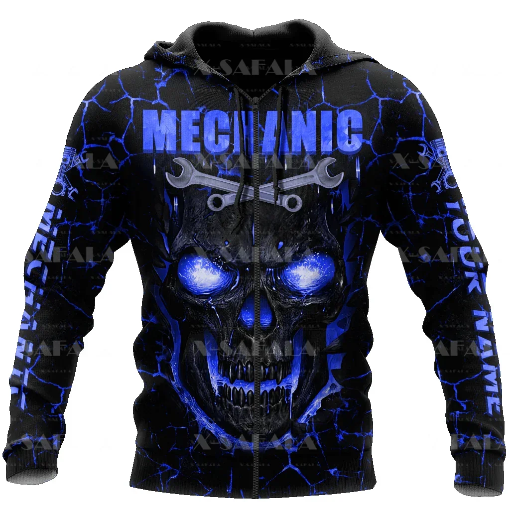 

CUSTOMIZE Name Mechanic Cosplay 3D Printed Zipper Hoodie Men Pullover Sweatshirts Hooded Jersey Tracksuits Outwear Coat Casual