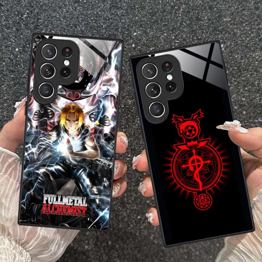 Fullmetal Edward Elric Phone Case for Samsung Galaxy A56 55 54 53 52 51 36 35 34 23 16 15 5G Glass Colorful Cover Luxury Cover