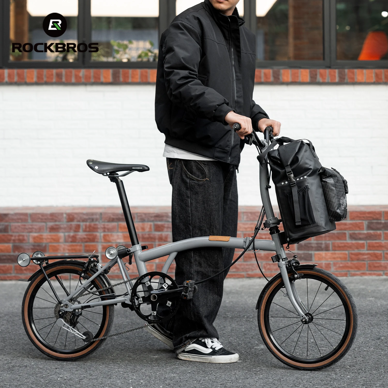 

ROCKBROS Shoulder Strap Design Multifunctional Bag Suitable for Brompton Folding Bikes Folding Bike Front Bag 18L Large Capacity