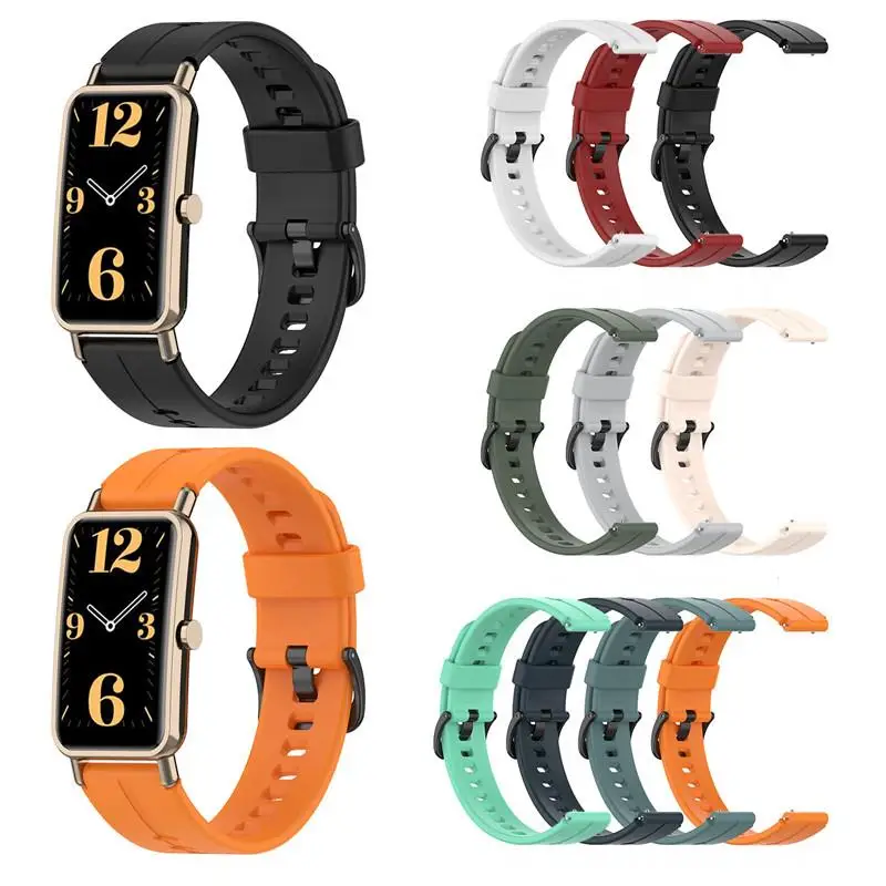 

Silicone Strap For Huawei TalkBand B6 B3 Smart Watch 16mm Sports Bracelet Replacement Wristband For Huawei Fit Mini Accessories