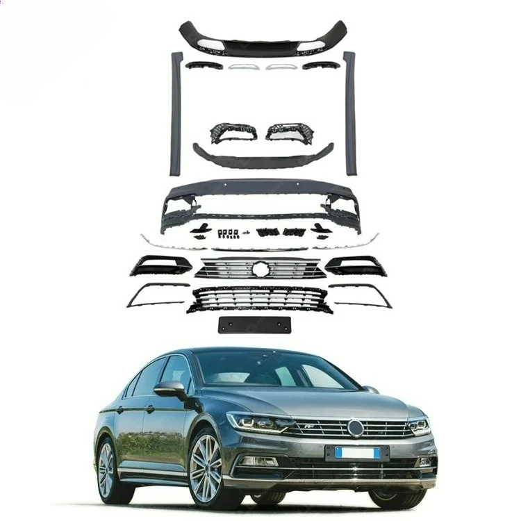 

High Durability FORVolkswagen Passat B8 Bold PP R Line Side Skirt Front Bumper Grille Fender Rear Diffuser BODYKIT 2015