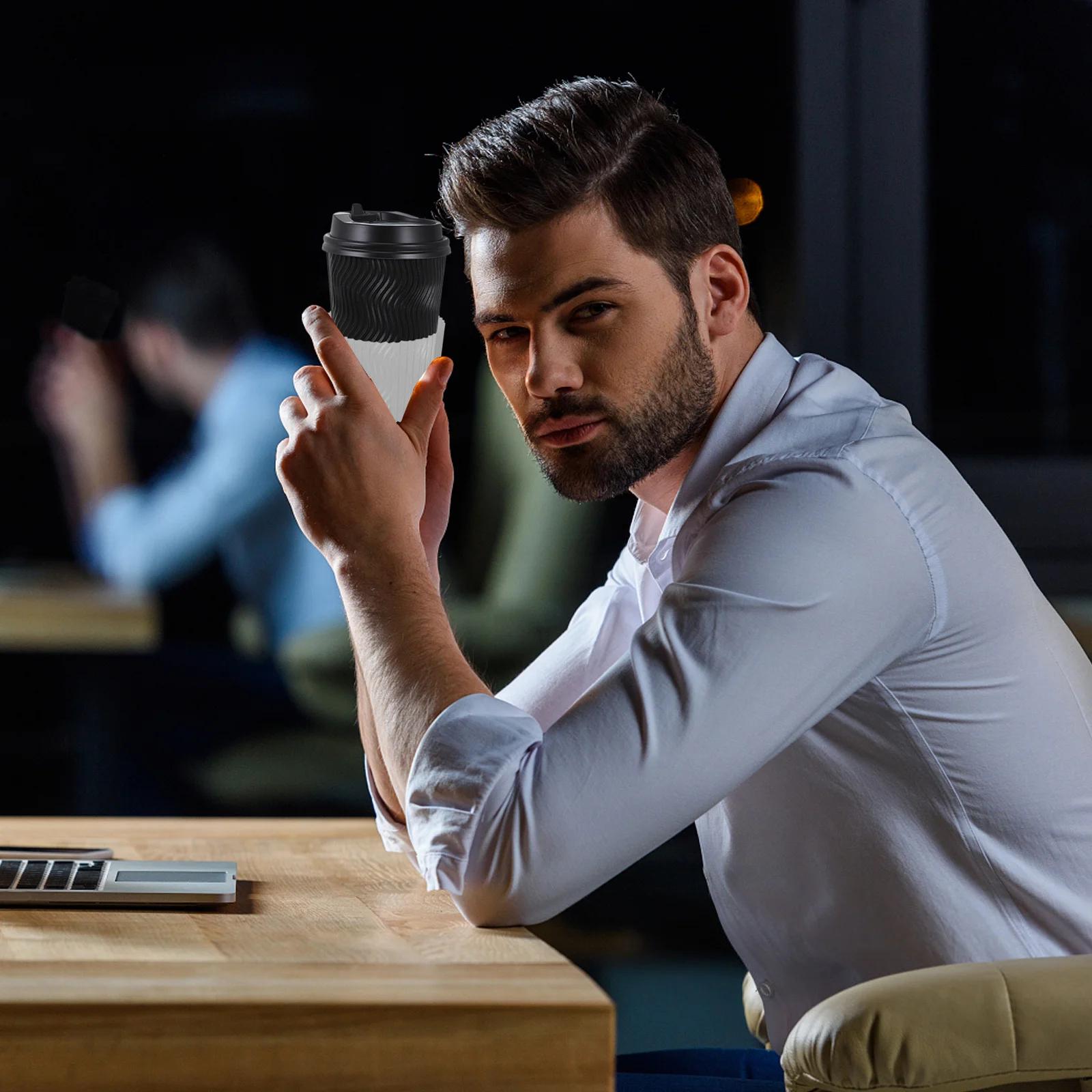 

100Pcs Transparent Heat-Insulation Cup Sleeves Protective Cover Flexible Bottle Protectors Cold-Insulation Cup Cover for Home