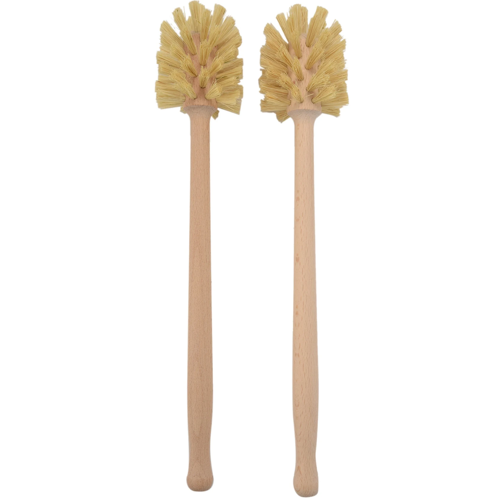 

Toilet Brush, 2 Pack Wood Toilet Brush Made of Beechwood, Strong Bristles with 360° Cleaning Power