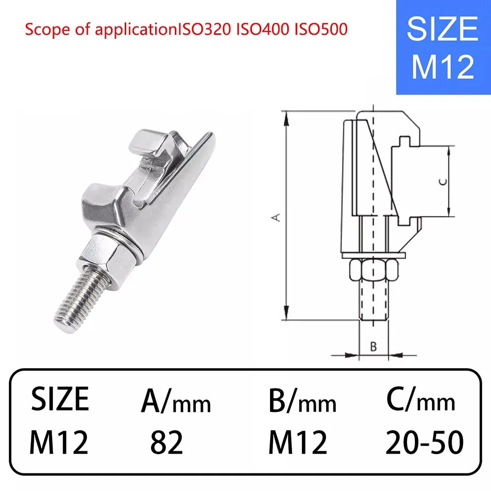 1Pcs M8 M10 M12 ISO Double Claw Clamp ISO-K Flanges MF Flanges Vacuum Flange Clamp 304 Stainless Steel Vibration Polished