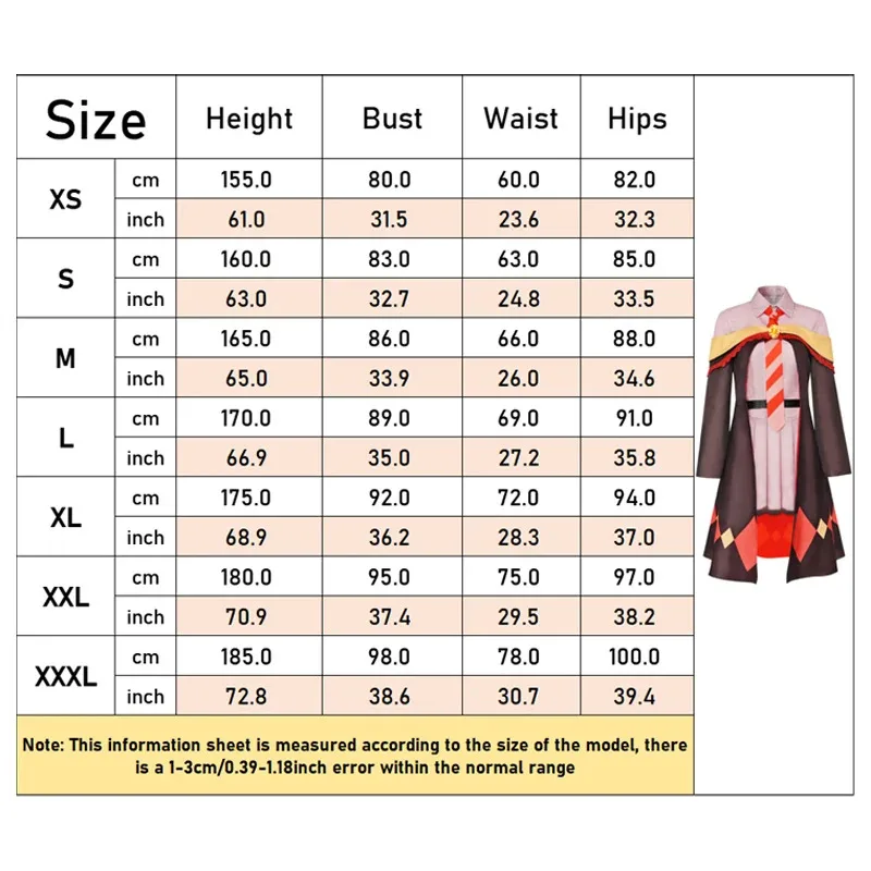 2025 11 أزياء أنيمي كونو سوباراشي سيكاي ني شوكوفوكو وو التأثيرية معطف ميجومين تنورة شعر مستعار لحفلة الهالوين كوس Wo