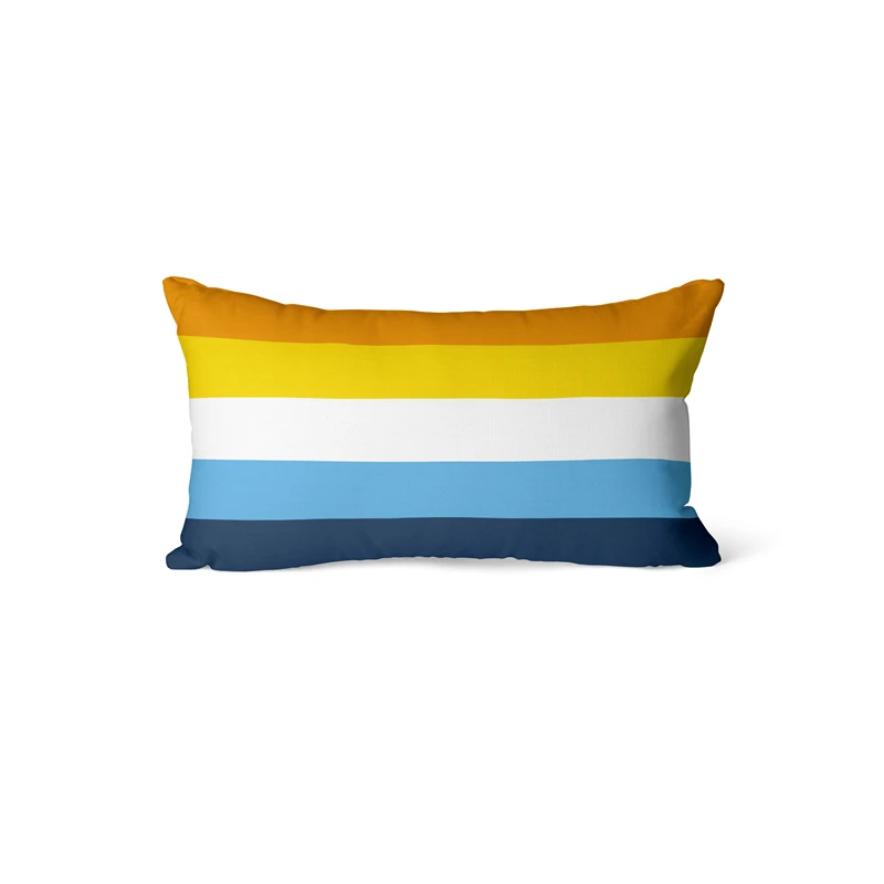 Gaslight Gatekeep Girlboss Aroace Pride Flag Aromantic Asexual Rectangular Throw Pillow Covers Cushion Cases Pillowcases