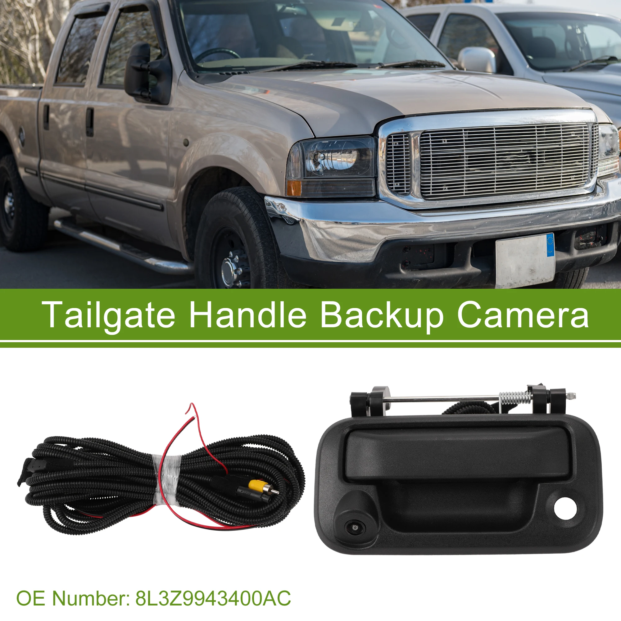 

UXCELL Tailgate Handle Backup Camera for Ford F-250 F-350 F-450 Super Duty 2008-2015 Rear View Reversing Park Assist Camera