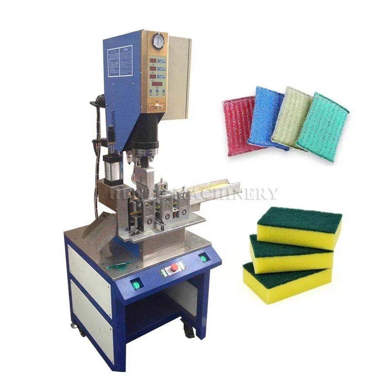 Automatic Kitchen Scrubber Cloth Making Machine / Scrub Cleaning Pads Making Machine / 3200w Sponge Scourer Machine