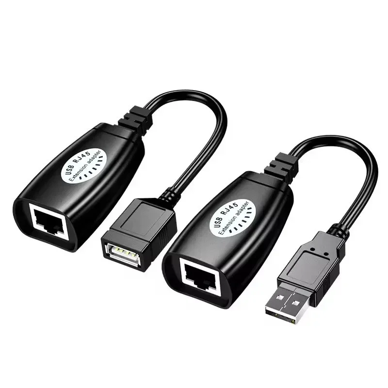 Адаптер-удлинитель USB к RJ45, 30 м, 50 м, 150 футов