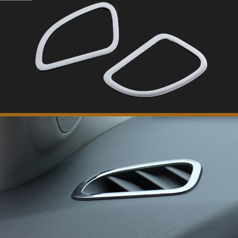 2 Pcs/Set Stainless Steel Car Air Conditioning Outlet Vent Trim Sticker Interior Cover for Chevrolet Chevy Cruze 2009 - 2015