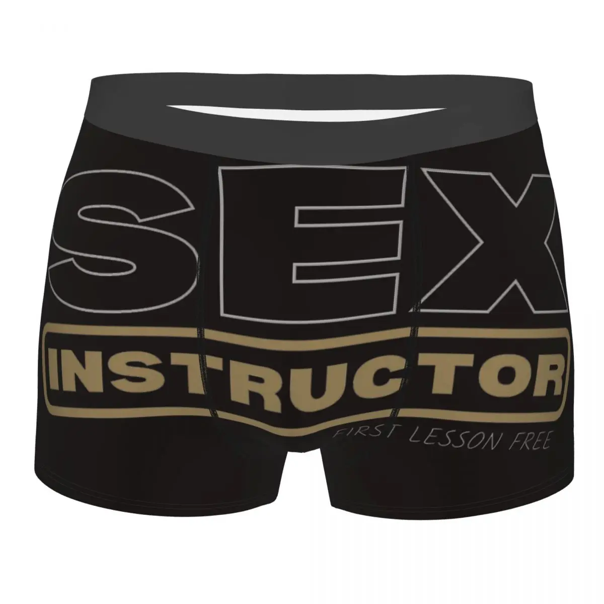 

Sex Instructor First Leson Free Man's Printed Boxer Briefs Underpants Never Mind Highly Breathable Top Quality Gift Idea