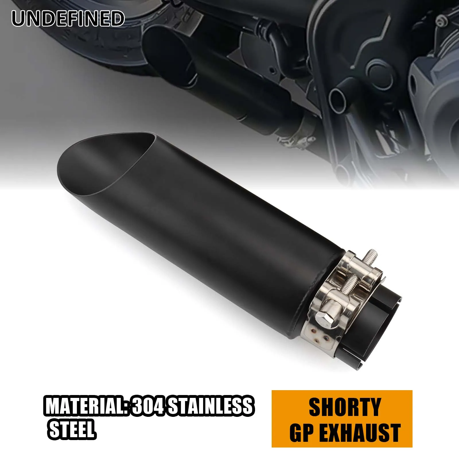 Motorcycle Black Radiant Cycles Shorty GP Exhaust Muffler For Honda Rebel CMX500 2017-2023 Moto Accessories 304 Stainless Steel