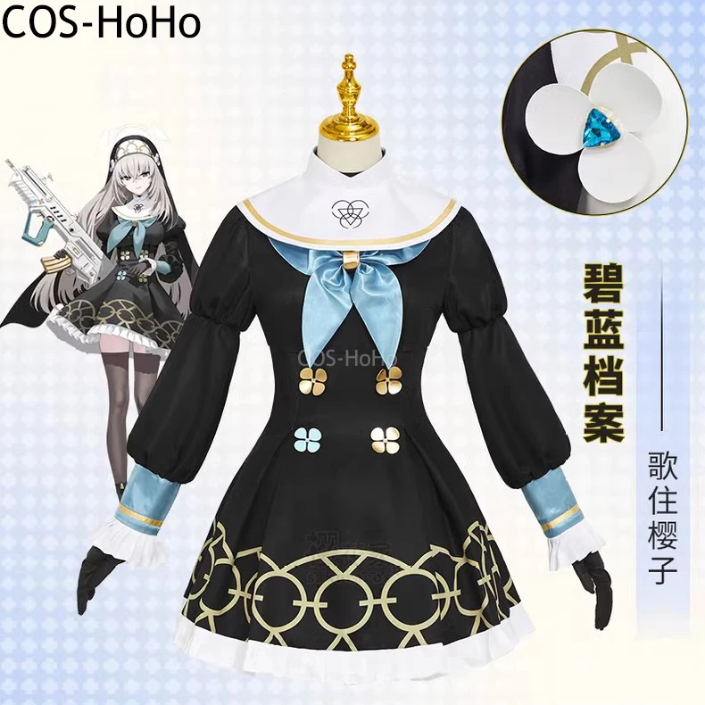 

COS-HoHo Blue Archive Utazumi Sakurako Game Suit Elegant Dress Uniform Cosplay Costume Halloween Party Role Play Outfit Women