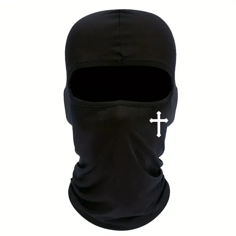 Cross printed Barak Lamian Noodles mask is moisture wicking and sweat wicking, suitable for cycling, hiking and tourism