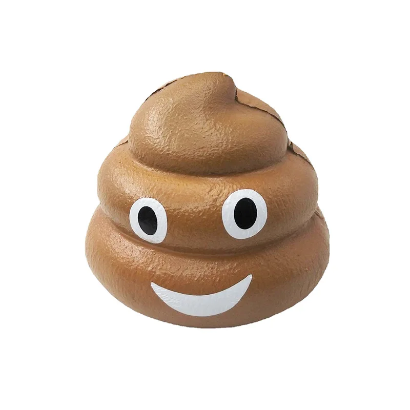 Smile Poop Cartoon Squishy Fidget Toy Fun Squeeze Game Cute Slow Rising Stress Relief Ball Soft Prank Jokes Adult Children Gifts