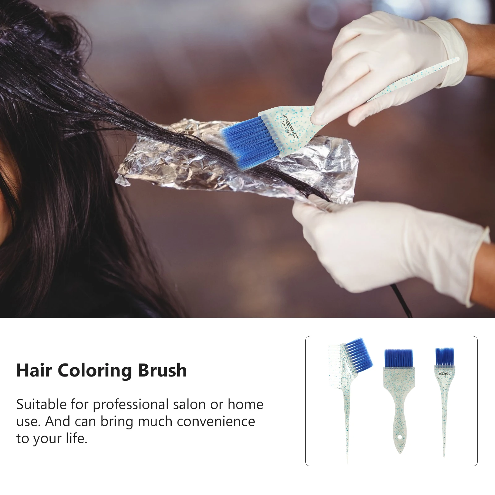 

5pcs Hair Color Brushes Set Dyeing Kit Salon Home Use Professional Coloring Tools Styling Applicator Flexible Bowl Board Tint