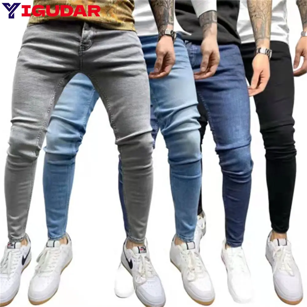 

Streetwear Hip Hop Cargo Pants Men's jeans Cargo Pants Elastic Harun pants Joggers 2025 Autumn and Winter trousers