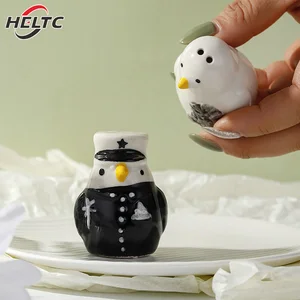 Penguen Seramik Tuz ve biber Çalkalayıcı, Konteyner Baharat, Karikatür, Dekorasyon Masa Üstü Hayvan, irtibata Geçiniz Düğün Parti 2 Adet Penguenin ilk 10 satışı, tabiri caizse 1 numara