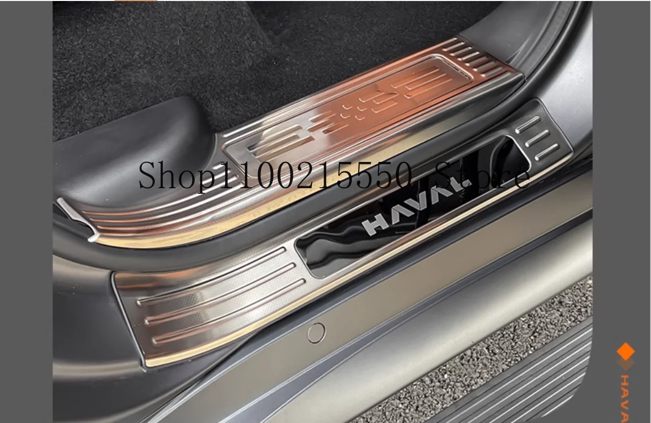 For Haval H9 MKII 2024 2025 Car Door Sill Anti Scratch Cover Exterior Details Decoration Interior Anti-Kick Accessories